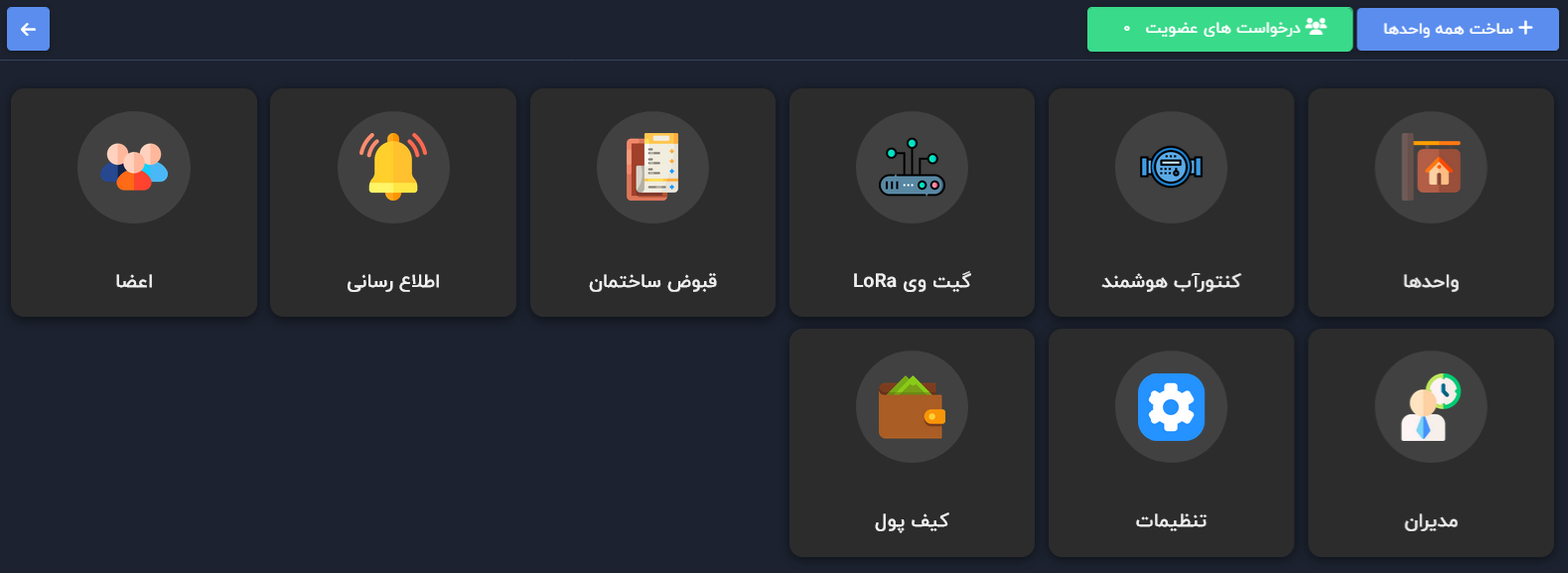داشبورد مدیریت هوشمند